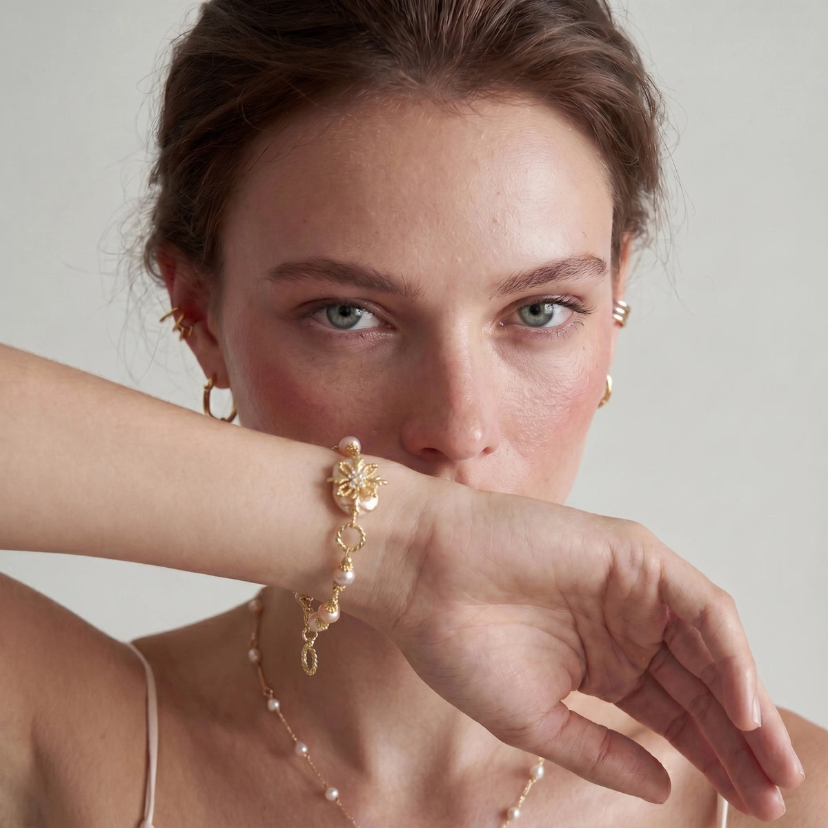 Baroque Pearl Bloom Bracelet — view 4